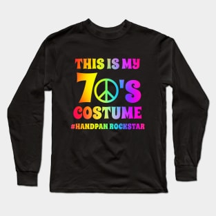 Groovy Handpan Player This Is My 70s Costume Halloween Party Retro Vintage Long Sleeve T-Shirt